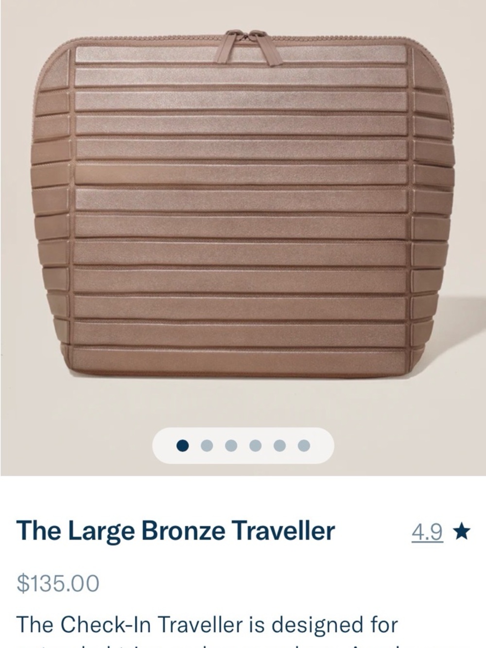 The Large Bronze Traveller Cosmetic Case